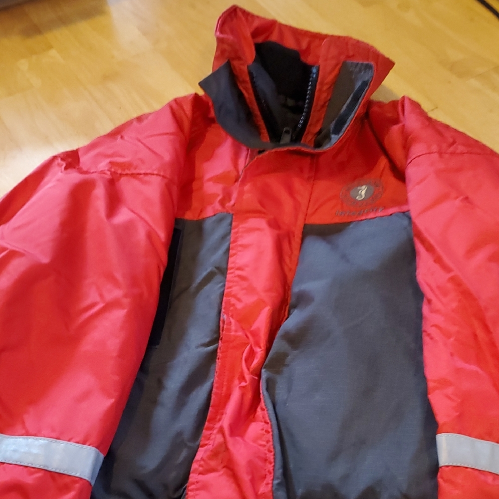 Red and Black Large Mustang Integrity Survival Float Coat